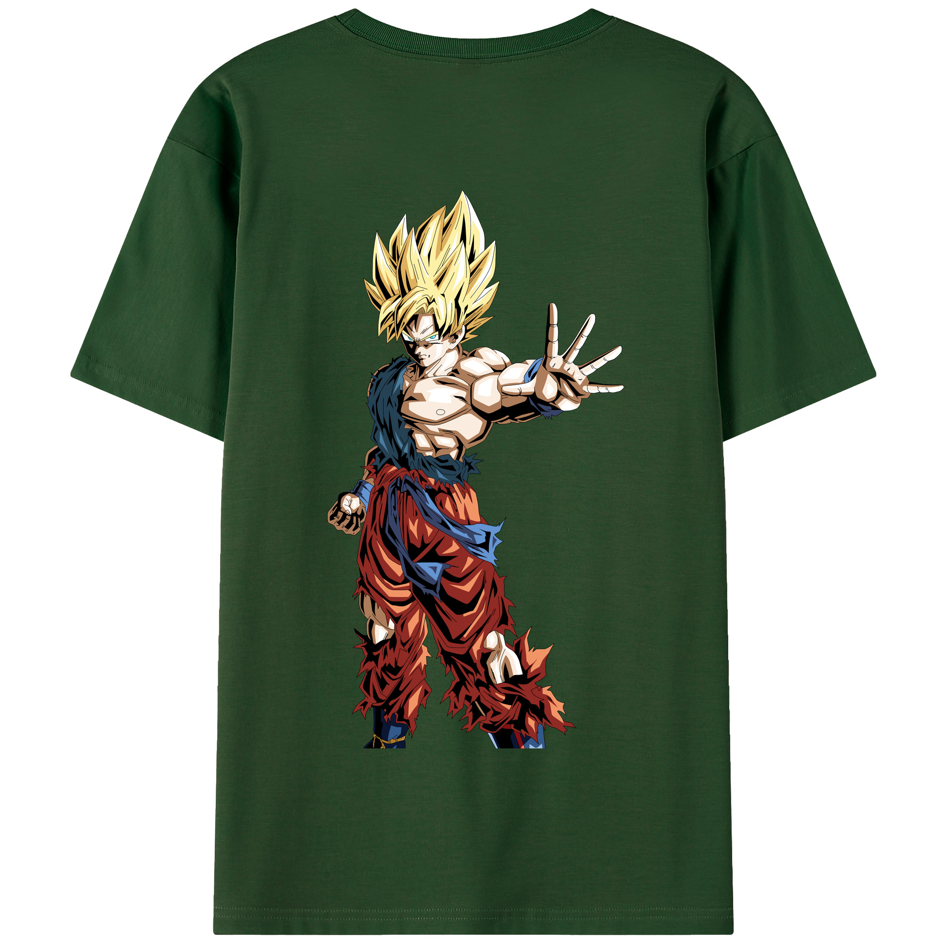 （画像用） ドラゴンボール 孫悟空（そん ごくう）Son Goku カカロット DRAGON BALL Kakarotto 綿100％半袖Tシャツ（背面プリント）